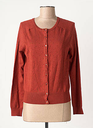 Gilet manches longues fermeture boutonnée sur le devant orange KING LOUIE femme