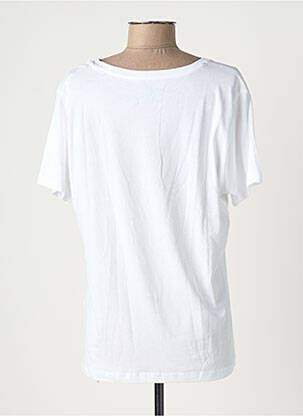 Top manches courtes manches courtes blanc HAPPY femme