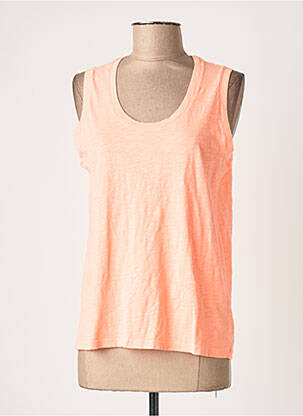 Top sans manche sans manche orange HAPPY femme