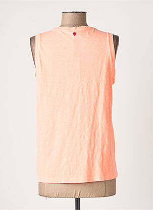 Top sans manche sans manche orange HAPPY femme