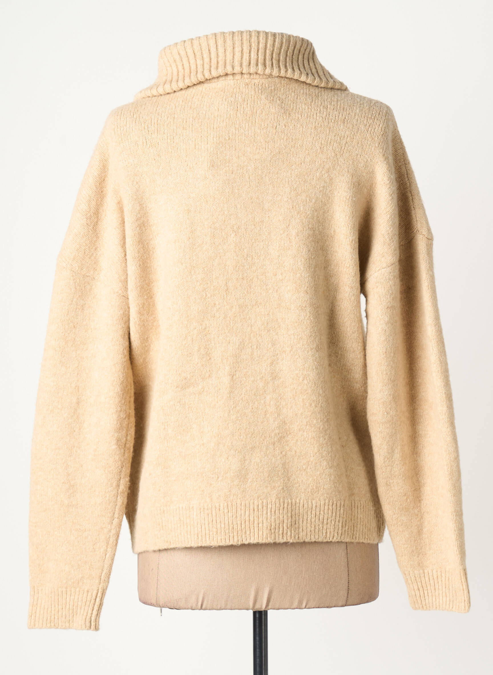 Pull coupe cintrée manches longues beige LPB LES PETITES BOMBES  femme