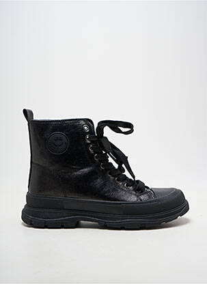 Bottines/boots tissage satiné talon plat jusqu'à 3cm noir LPB femme