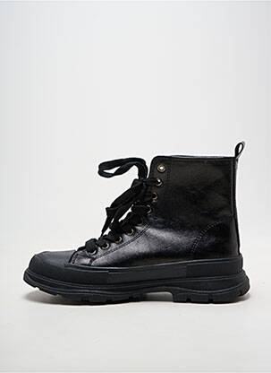 Bottines/boots tissage satiné talon plat jusqu'à 3cm noir LPB femme