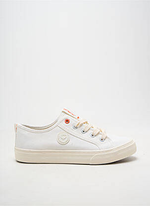 Baskets bout rond talon plat jusqu'à 3cm blanc LES P'TITES BOMBES femme