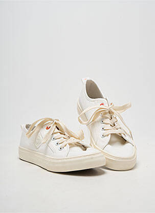 Baskets bout rond talon plat jusqu'à 3cm blanc LES P'TITES BOMBES femme