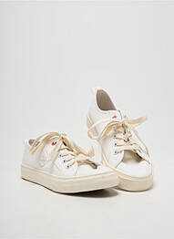 Baskets bout rond talon plat jusqu'à 3cm blanc LES P'TITES BOMBES femme