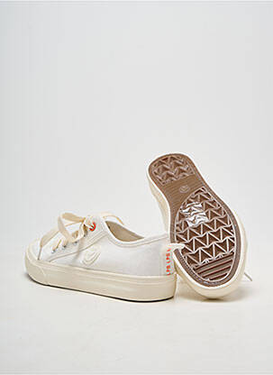 Baskets bout rond talon plat jusqu'à 3cm blanc LES P'TITES BOMBES femme