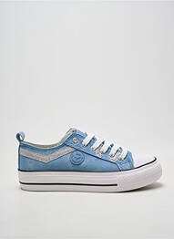 Baskets tissage tissage pailleté talon plat jusqu'à 3cm bleu LES P'TITES BOMBES femme