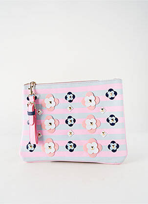 Pochette doublure rose L'AETELIER CAESARS femme
