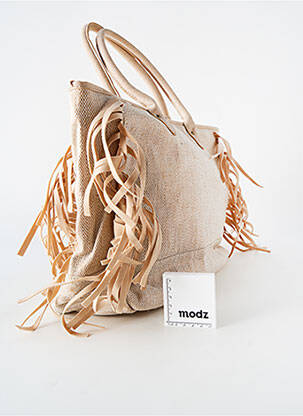 Sac fermeture zippée forme cabas beige LPB femme