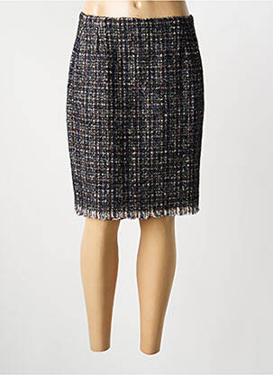 Jupe courte coupe droite gris LUISA CERANO femme