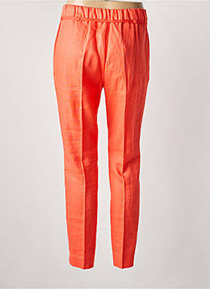 Pantalon slim taille élastique orange LAUREL femme