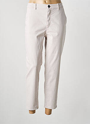 Pantalon 7/8 fermeture zippée sous rabat boutonné beige MARC CAIN femme