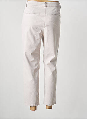 Pantalon 7/8 fermeture zippée sous rabat boutonné beige MARC CAIN femme