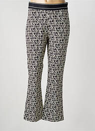 Pantalon flare taille élastique noir RAFFAELLO ROSSI femme