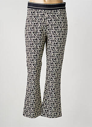 Pantalon flare taille élastique noir RAFFAELLO ROSSI femme