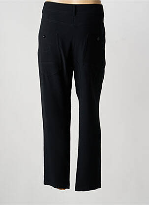 Pantalon droit fermeture zippée sous rabat boutonné noir ATOS LOMBARDINI femme