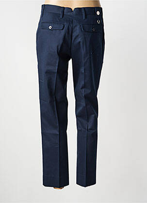 Pantalon 7/8 fermeture zippée sous rabat avec crochet bleu HIGH femme