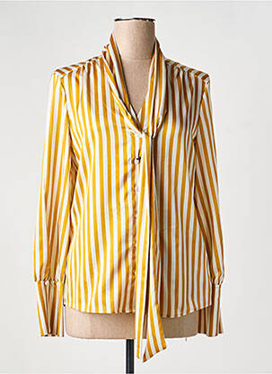 Chemisier coupe fluide manches longues jaune LUISA CERANO femme