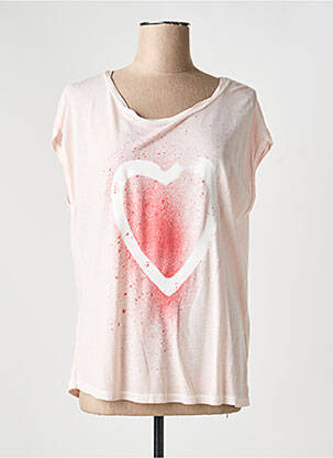 T-shirt coupe droite manches courtes rose MARC AUREL femme