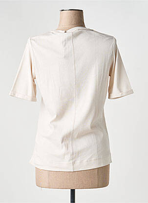 T-shirt stretch manches courtes beige LUISA CERANO femme