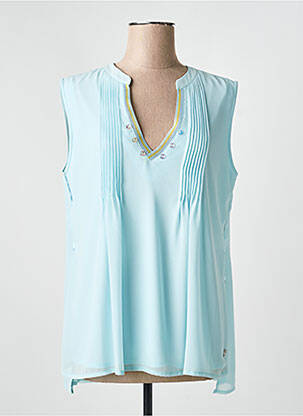 Blouse légère et transparente sans manche bleu SPORTALM femme