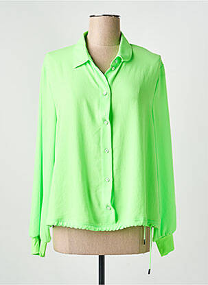Chemisier tissage crêpe manches longues vert MARC CAIN femme