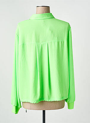 Chemisier tissage crêpe manches longues vert MARC CAIN femme
