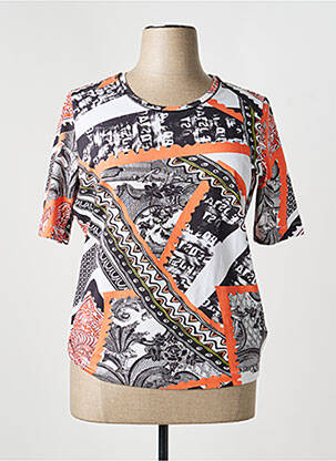 T-shirt manches mi-longues manches courtes orange BASLER femme