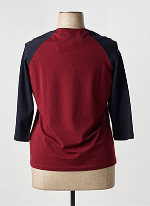 T-shirt stretch manches 3/4 rouge BASLER femme