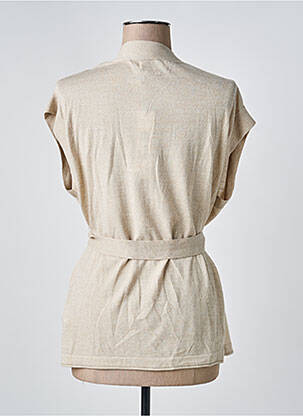 Gilet manches courtes col v beige NOTSHY femme
