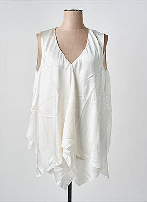 Tunique sans manche coupe fluide beige HIGH femme