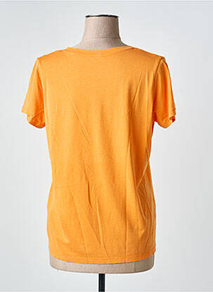 T-shirt col v manches courtes orange MAYJUNE femme