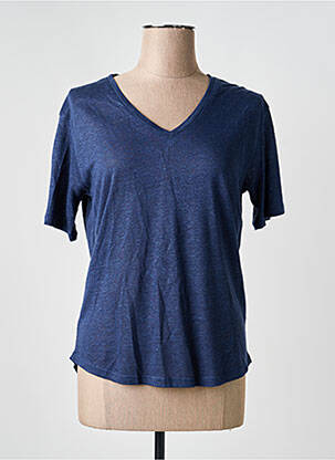 T-shirt col v manches courtes bleu NOTSHY femme