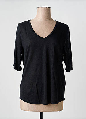 T-shirt manches 3/4 manches 3/4 noir NOTSHY femme