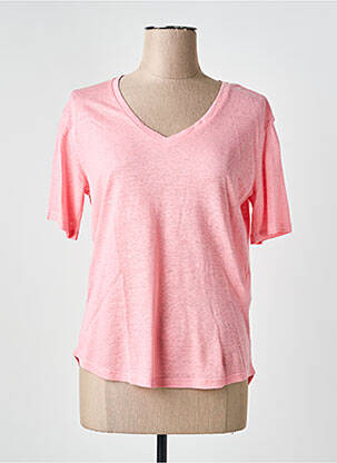 T-shirt manches 3/4 manches 3/4 rose NOTSHY femme