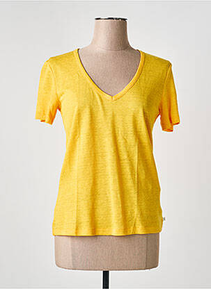 T-shirt col v manches courtes orange CLOSED femme