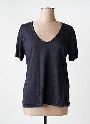 T-shirt col v manches courtes bleu CLOSED femme