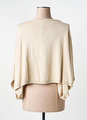 Pull col bateau manches courtes beige INDIES femme