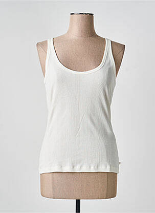 Débardeur tissage côtelé sans manche beige CLOSED femme