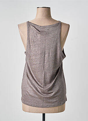 Débardeur stretch sans manche marron NOTSHY femme