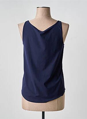 Top coupe cintrée fines bretelles bleu INDIES femme