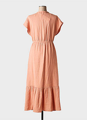 Robe longue manches courtes manches courtes rose NOTSHY femme