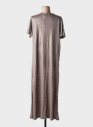 Robe longue manches courtes manches courtes gris NOTSHY femme