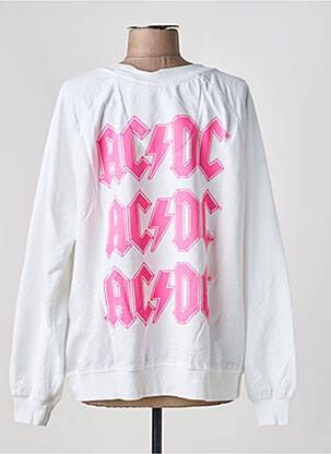 Sweat-shirt coupe over-size manches longues blanc RECYCLED KARMA femme