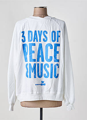 Sweat-shirt stretch manches longues blanc RECYCLED KARMA femme