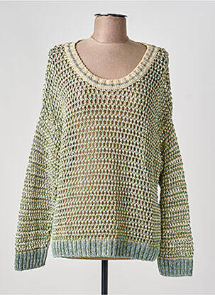 Pull maille ajourée manches longues vert WEEKEND MAXMARA femme