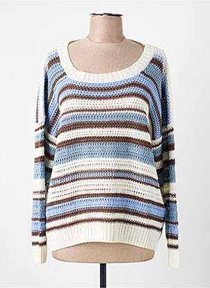 Pull stretch manches longues bleu WEEKEND MAXMARA femme