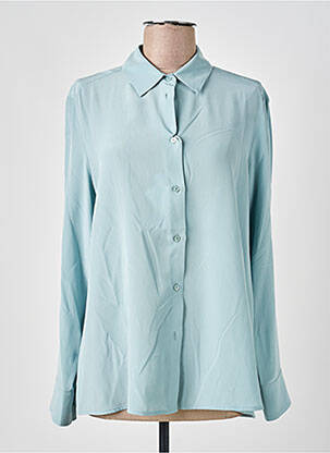 Chemisier tissage crêpe manches longues bleu WEEKEND MAXMARA femme