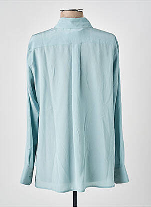 Chemisier tissage crêpe manches longues bleu WEEKEND MAXMARA femme
